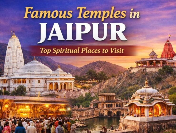 Famous temples in Jaipur including Govind Dev Ji Temple, Birla Mandir and Galta Ji Temple