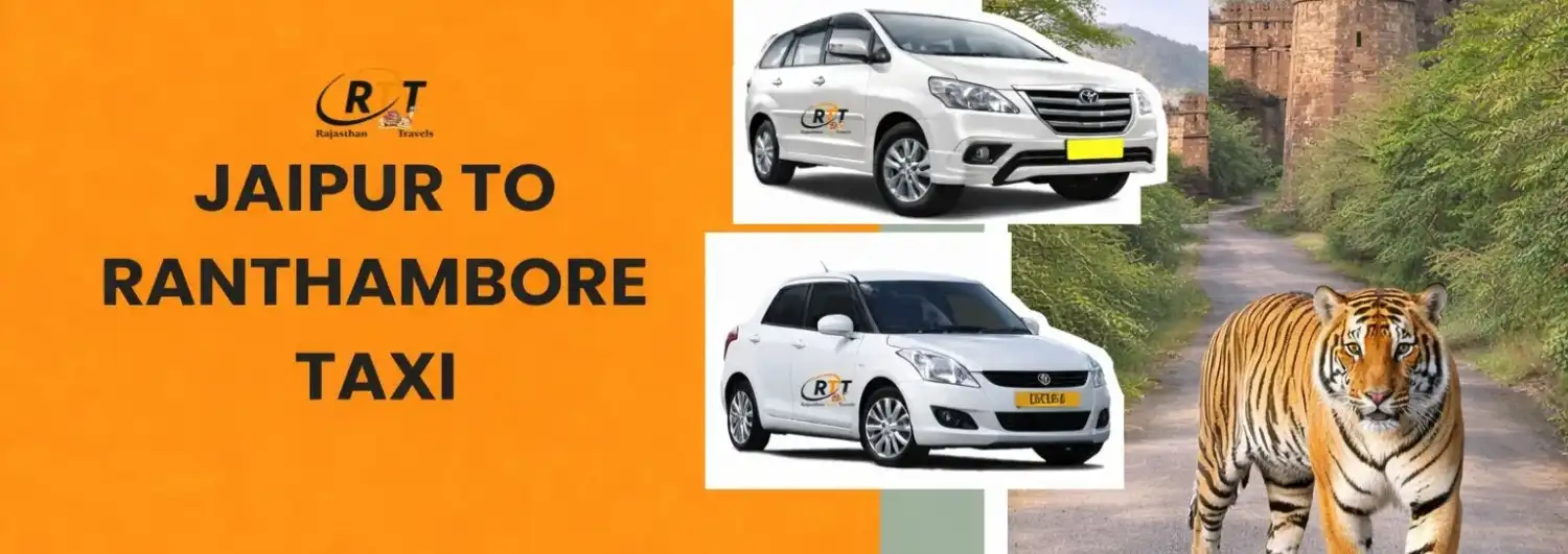 Jaipur to Ranthambore taxi service with cab and Ranthambore tiger safari view