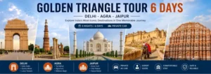 Golden Triangle Tour 6 Days covering Delhi Agra Jaipur Taj Mahal Amer Fort and Hawa Mahal