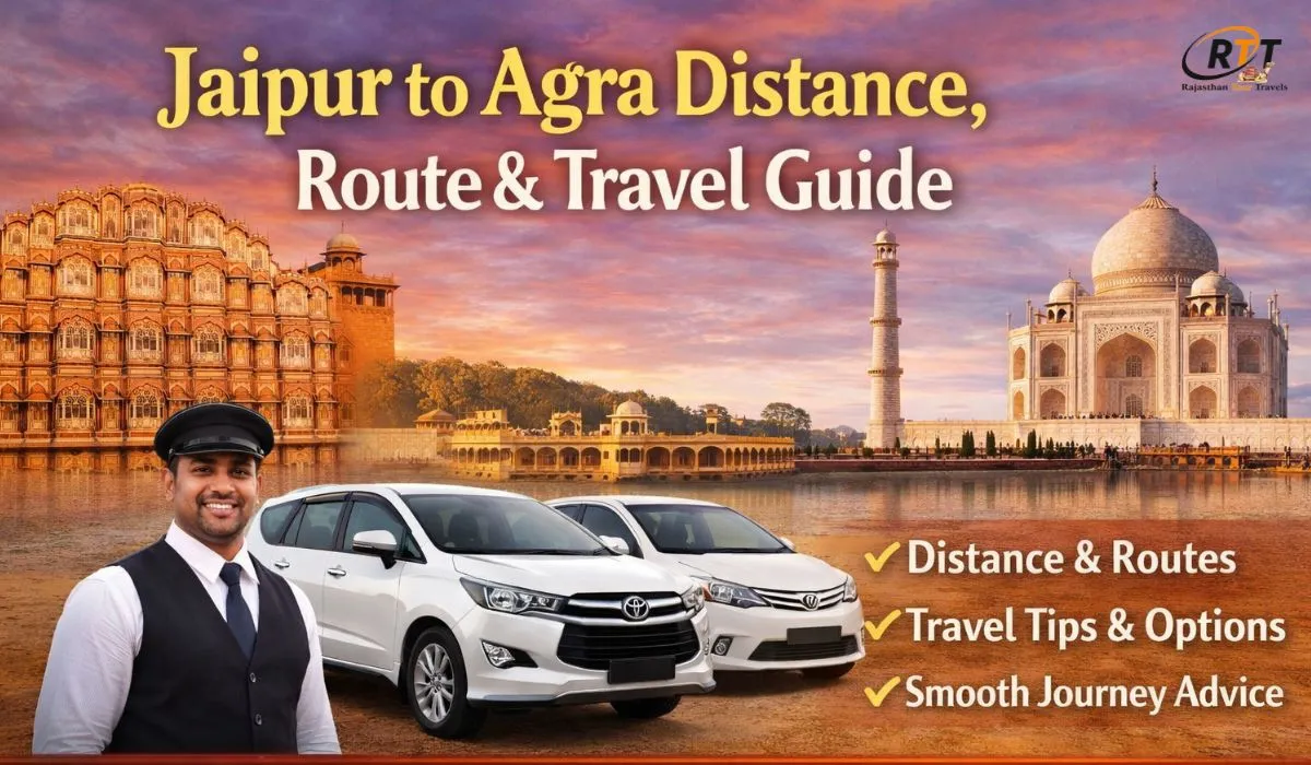 Jaipur to Agra distance travel guide with route, travel time and taxi options