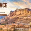 Amber Palace Jaipur view with Maota Lake and historic Amber Fort architecture