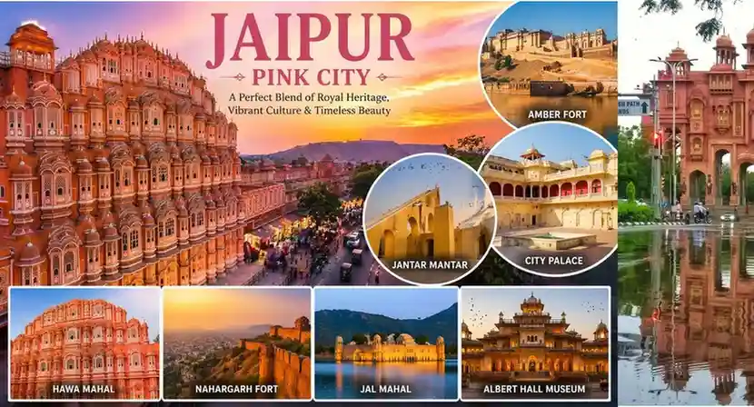Jaipur Pink City with Hawa Mahal, Amber Fort and top tourist places in Rajasthan