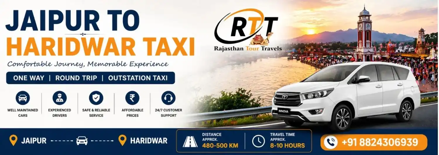 jaipur to haridwar taxi service with driver affordable cab