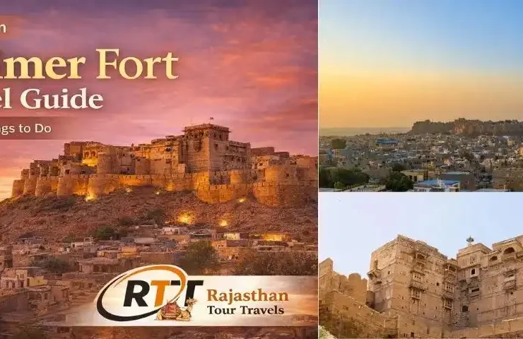 Jaisalmer Fort glowing at sunset in Rajasthan, also known as the Golden Fort of India
