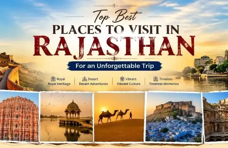 Best places to visit in Rajasthan including Jaipur, Udaipur, Jaisalmer and famous tourist attractions