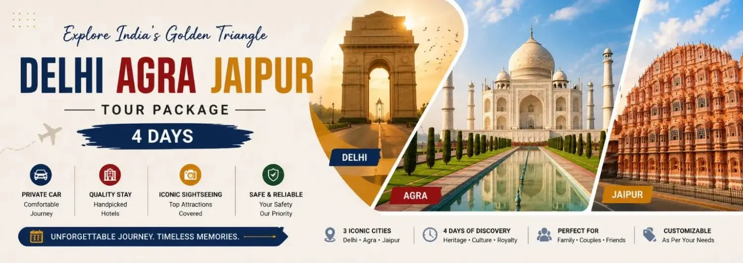Delhi Agra Jaipur Tour Package 4 Days