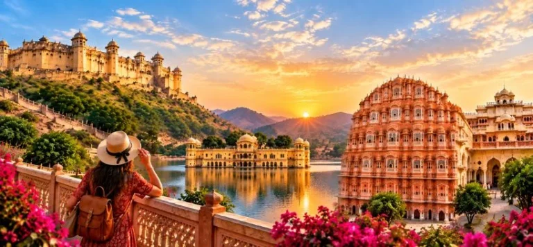 Jaipur 1 day tour package featuring Amber Fort, Hawa Mahal and Jal Mahal