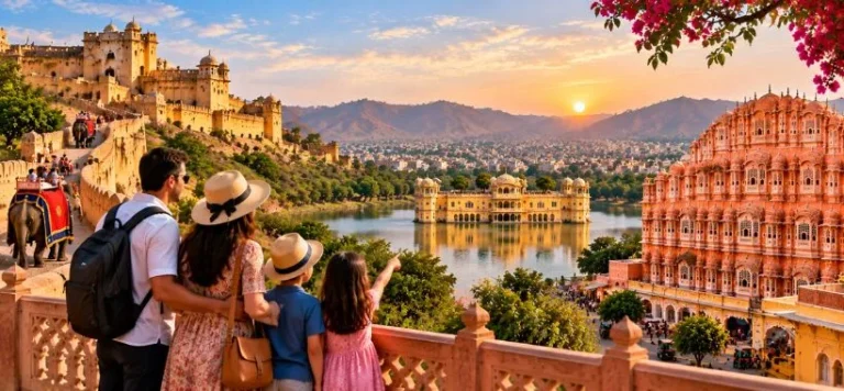 Jaipur family tour featuring Amber Fort, Jal Mahal and Hawa Mahal