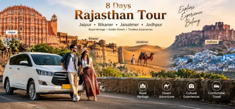 8 Days Jaipur Bikaner Jaisalmer Jodhpur Tour with private car