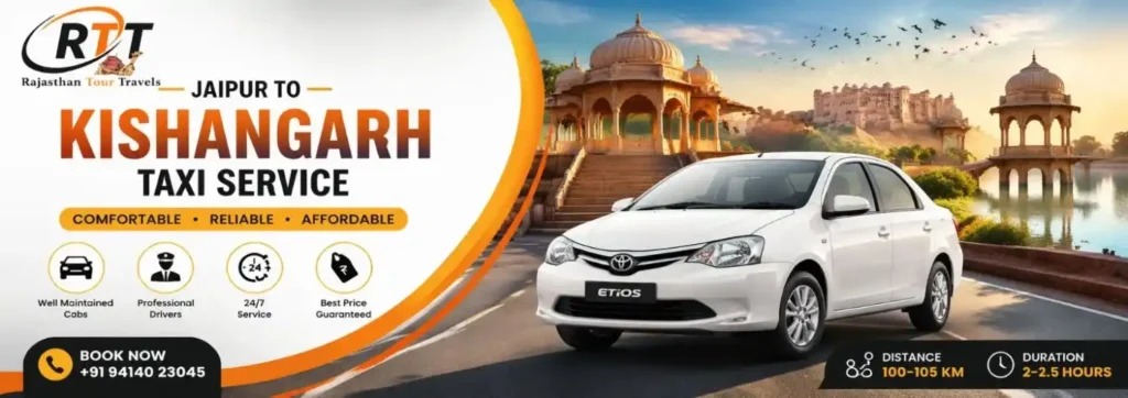 Jaipur to Kishangarh taxi service affordable cab booking Rajasthan Tour Travels