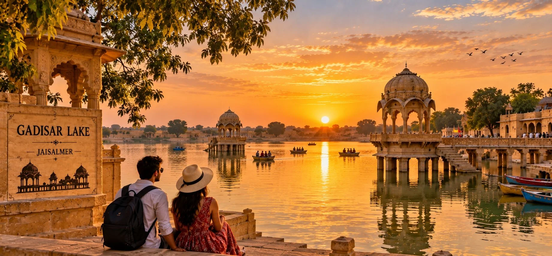 Gadisar Lake during Jaisalmer sightseeing