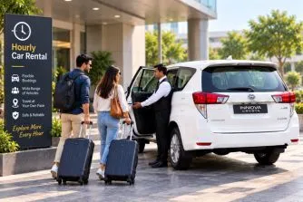 Hourly car rental service with professional driver