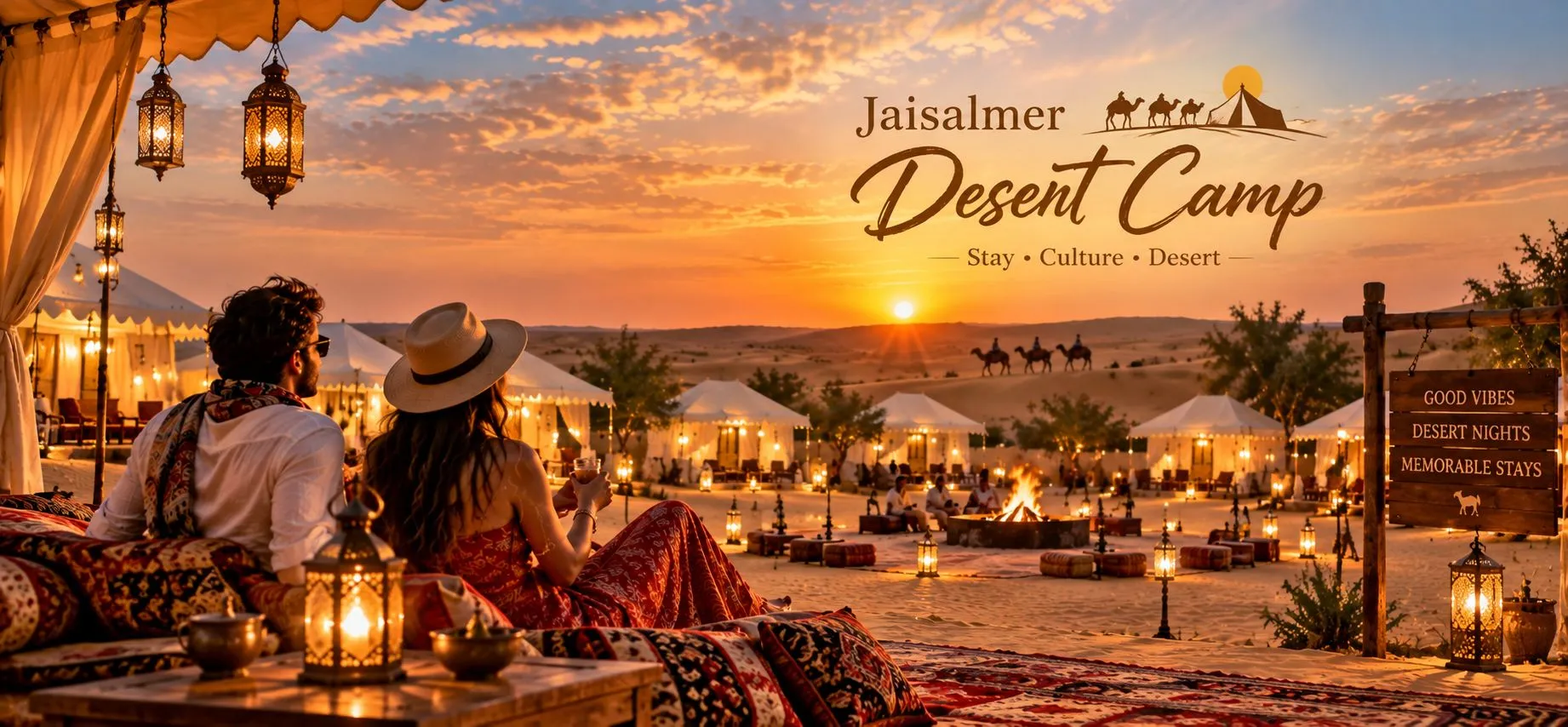 Jaisalmer Camp Tour Packages with luxury desert tents and Thar Desert