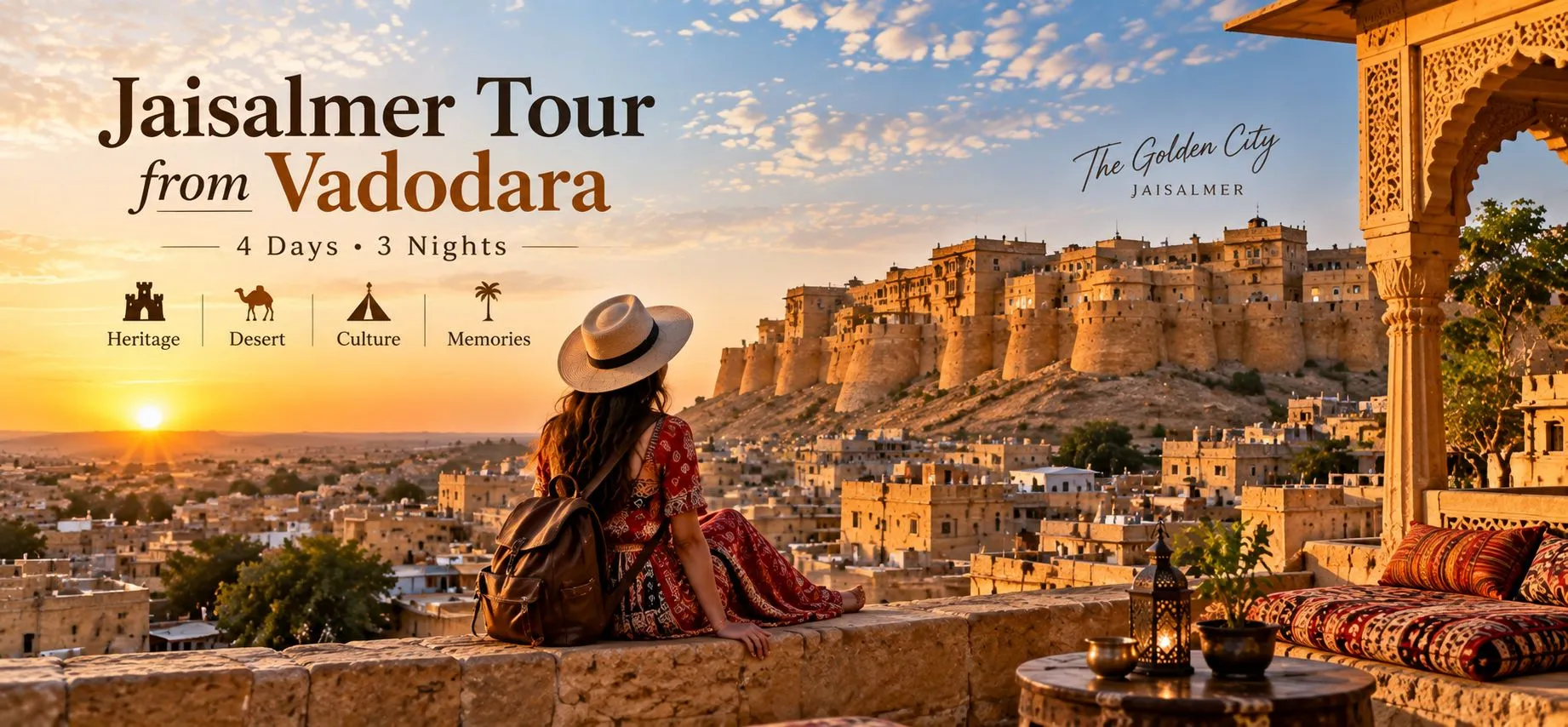 Jaisalmer Tour Package from Vadodara featuring Jaisalmer Fort