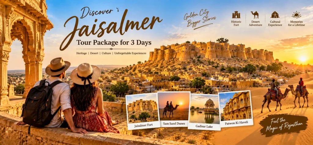 Jaisalmer Tour Package for 3 Days featuring Jaisalmer Fort and Thar Desert