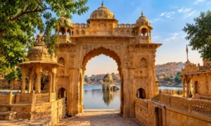 Tilon Ki Pol at Gadisar Lake Jaisalmer