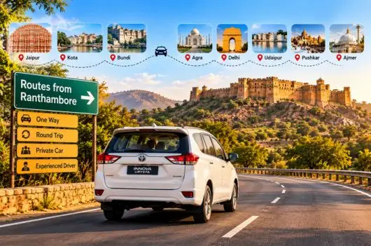 Popular routes from Ranthambore by car