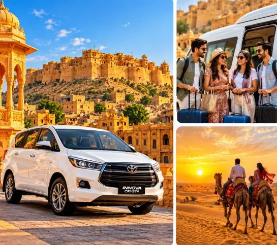 Jaisalmer car rental with Innova Crysta near Jaisalmer Fort